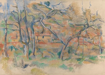 Trees and House, Provence by Paul Cézanne